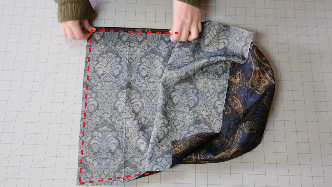 hem around the sides and top