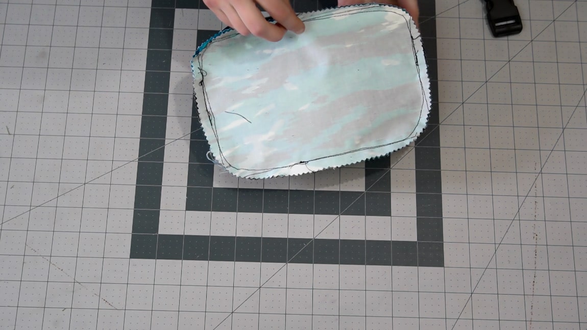 sew side pouch to pouch