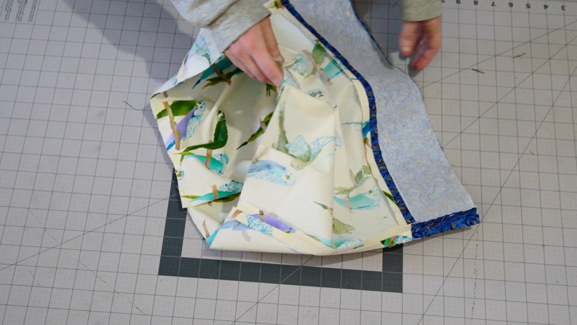 sew sides of bag