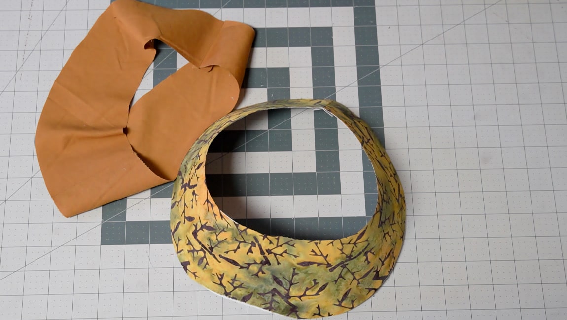 sew brim pieces together