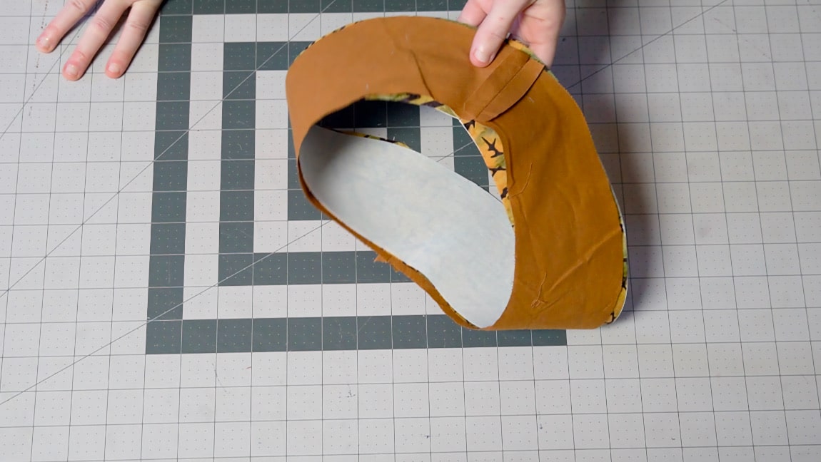 sew brim pieces together