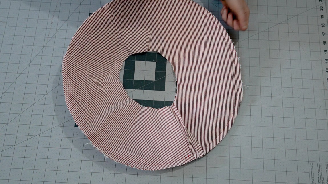 sew brim pieces together