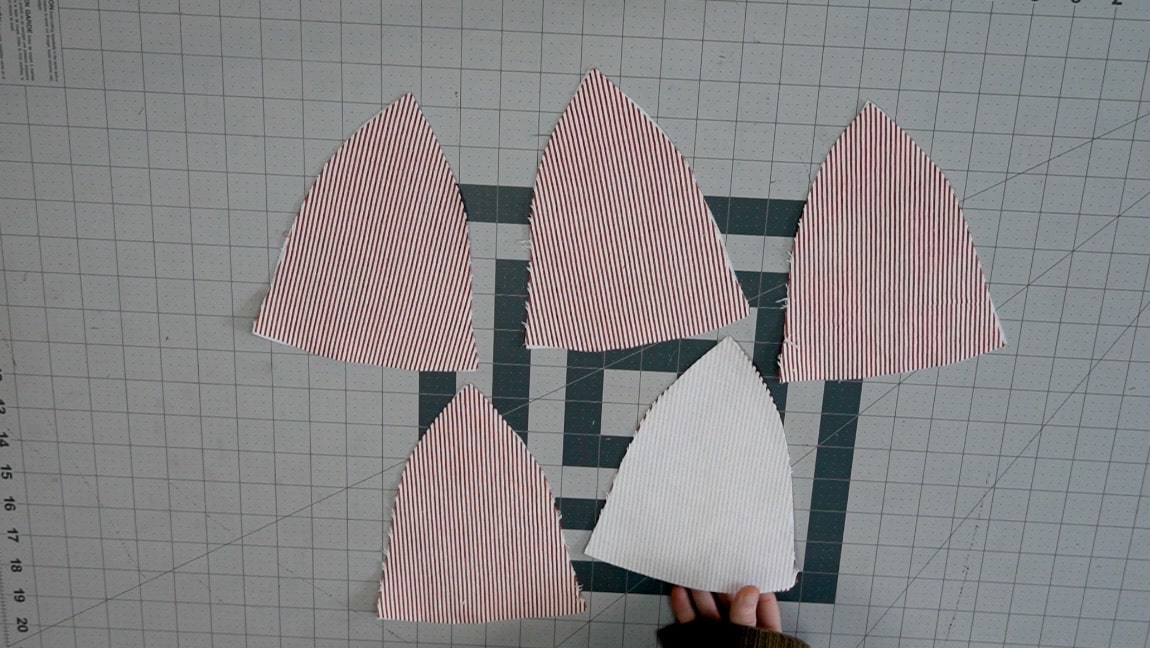 add interfacing to hat pieces