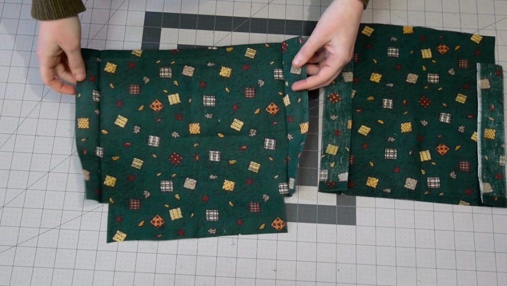 fold over and edgestitch the side stitchline of the pocket