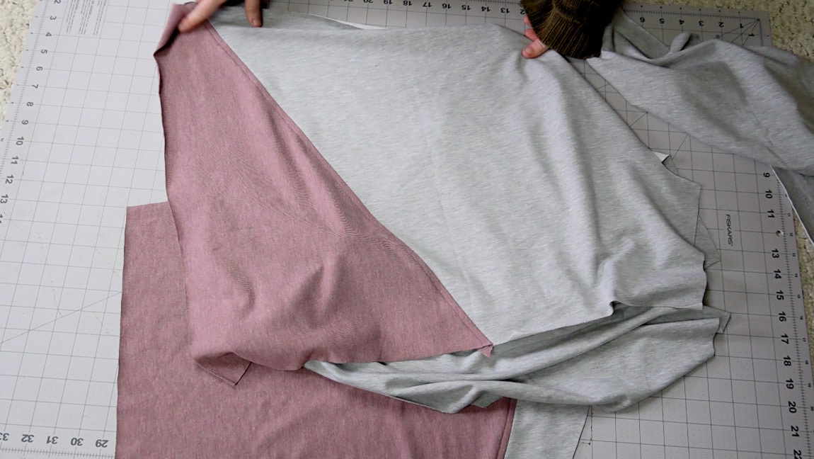 sew the garment together as usual