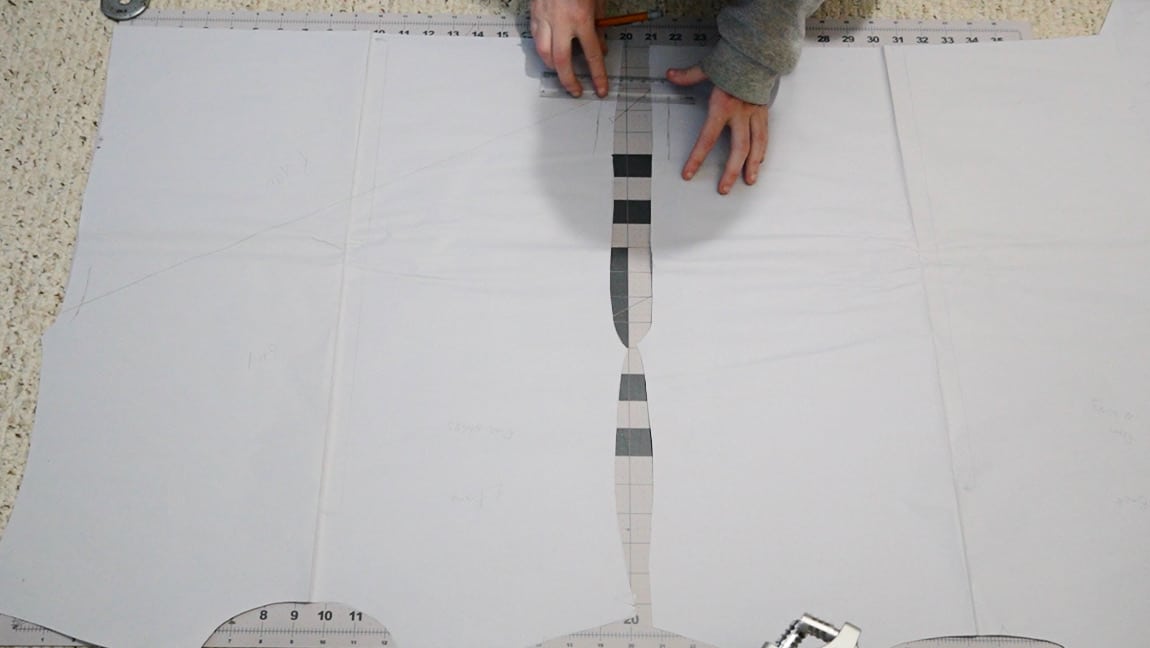 match it up with the back of the garment