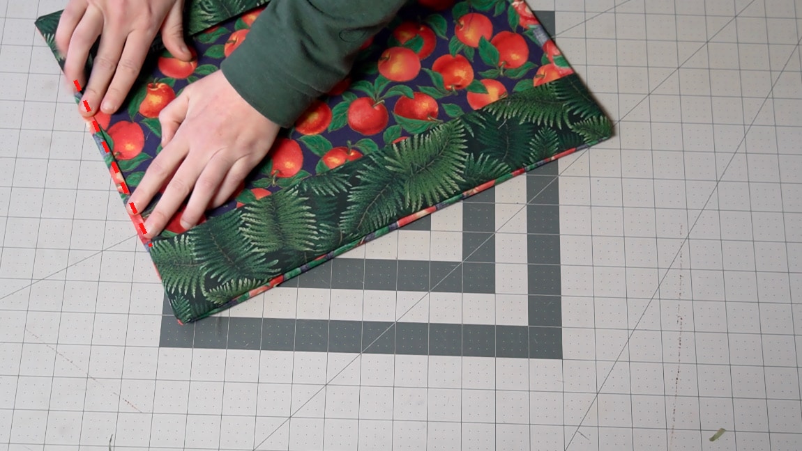 reverse-hem edges of bed