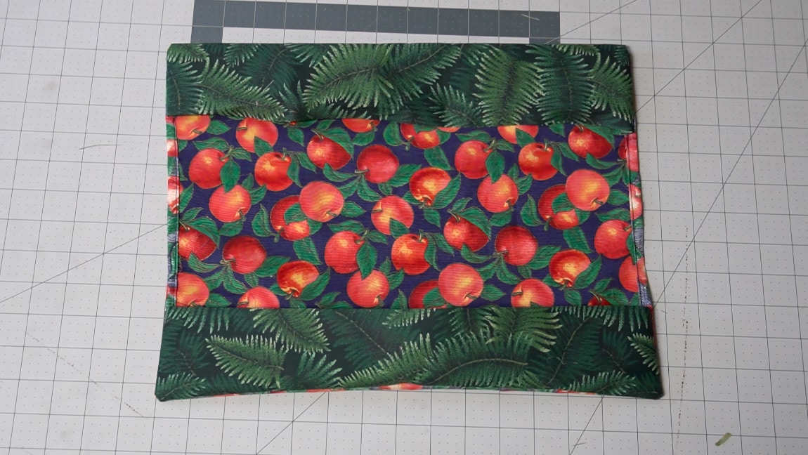 reverse-hem edges of bed