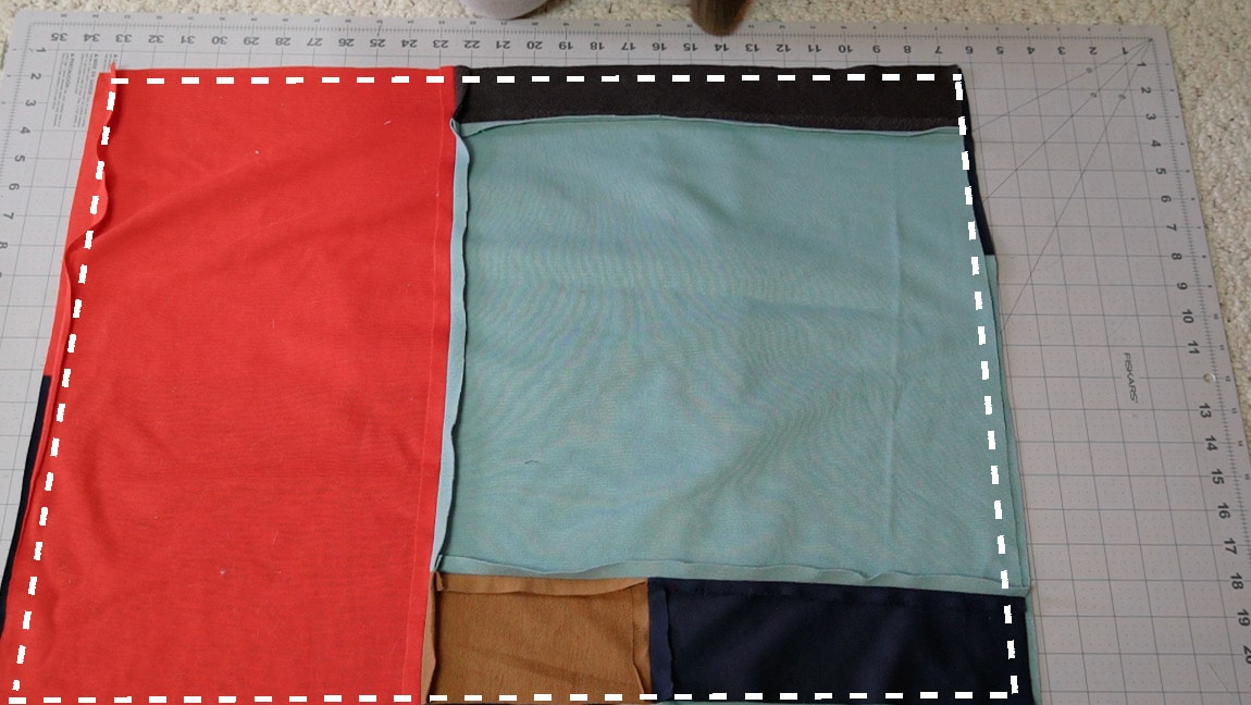 sew pillow front and back