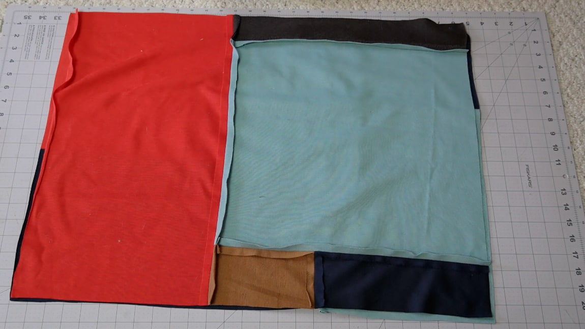 sew pillow front and back