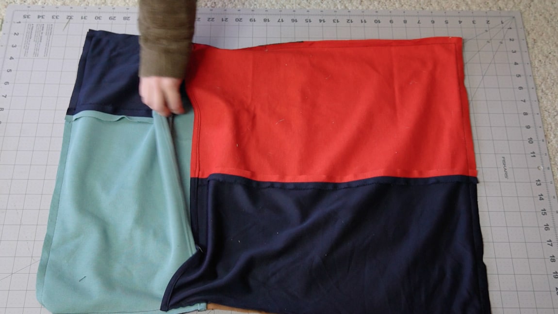 sew pillow front and back