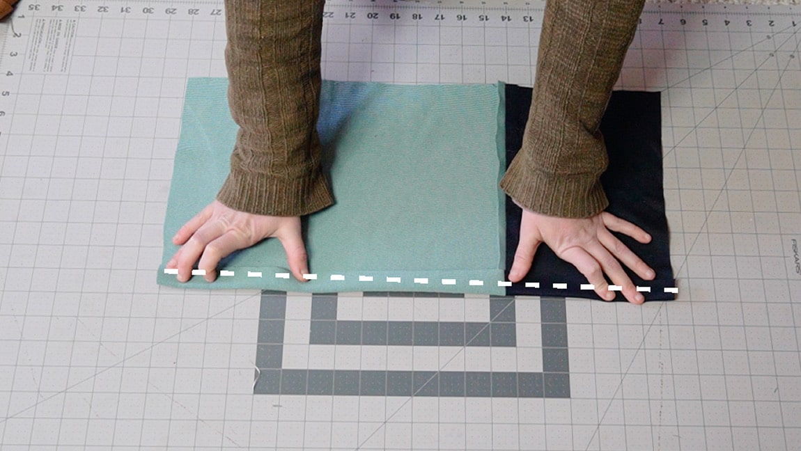 hem the inner side of the back pillow pieces