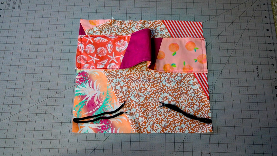pillow with ties and band