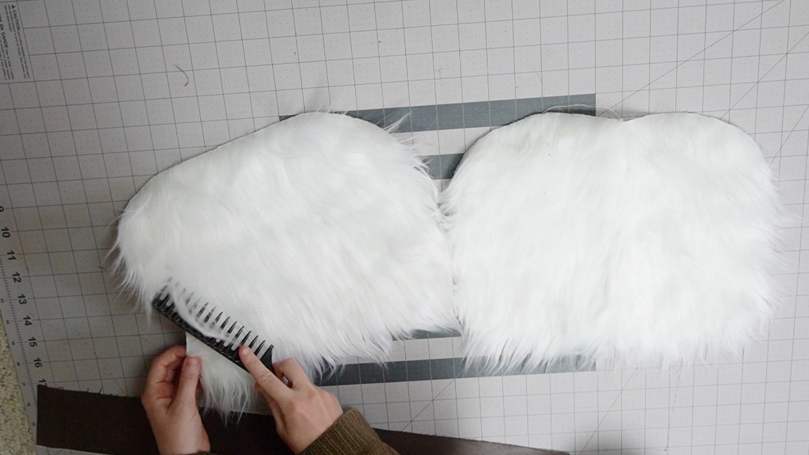 comb fur to inside