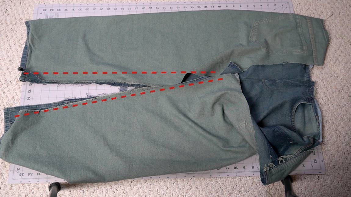 sew the pant legs