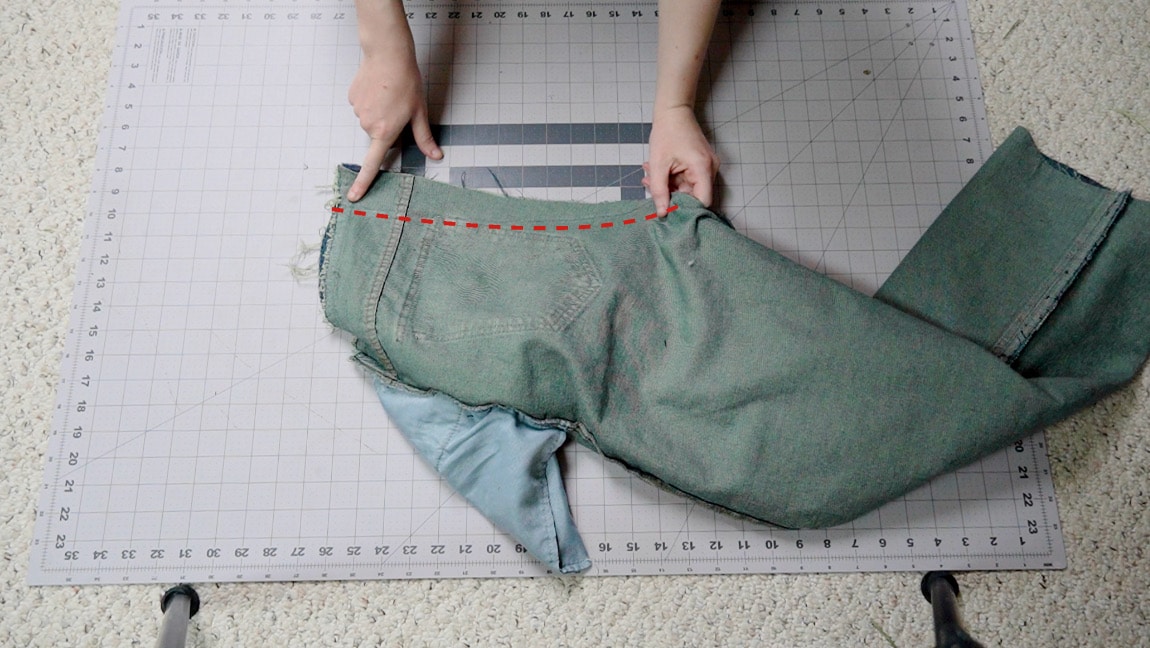 sew the back center seam