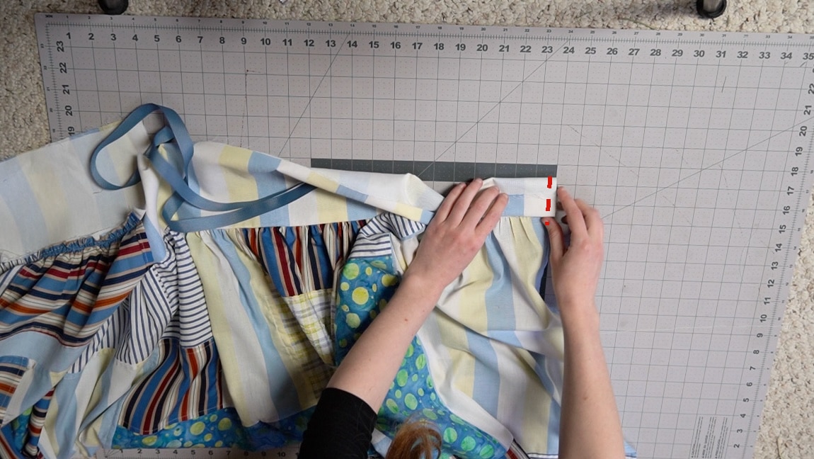 sew sides of the waistband