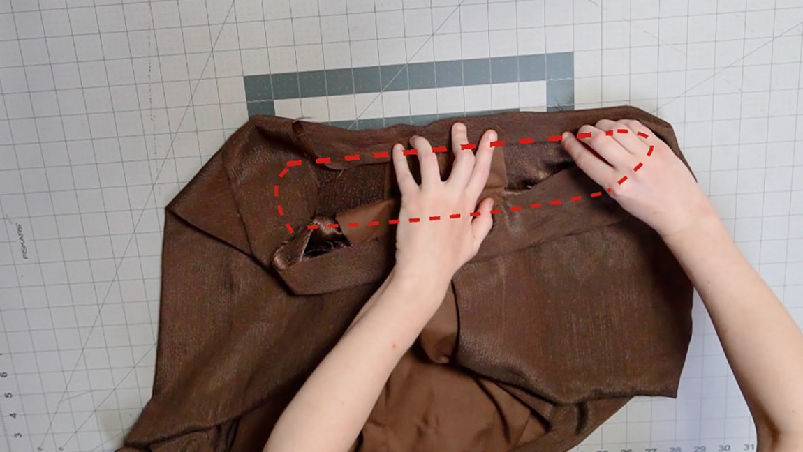 fold the waistband and and sew it