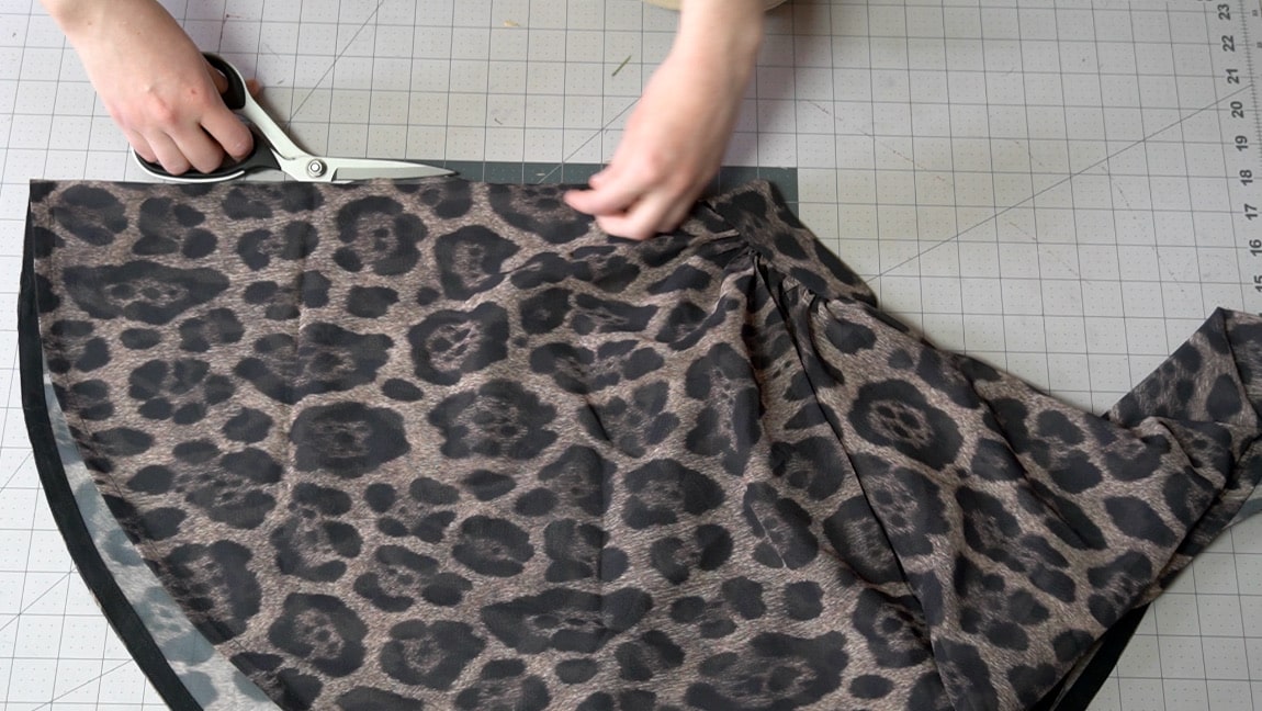 cut the arm holes on the fold