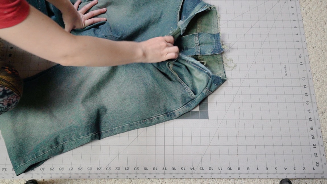 sew the back center seam