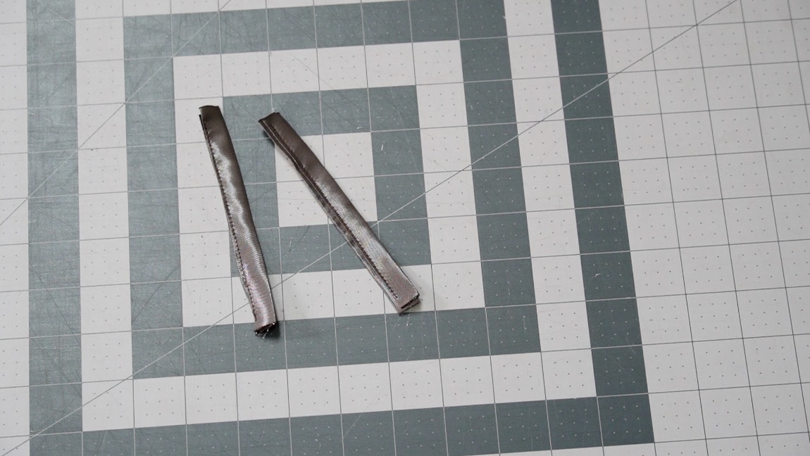 fold bag tabs and sew