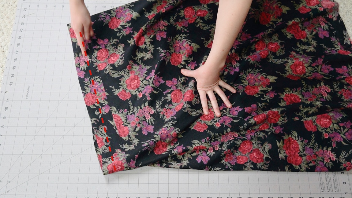 sew a line of stitches