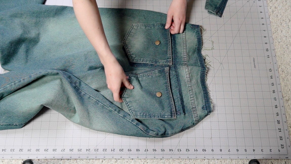 resew the pockets on the back