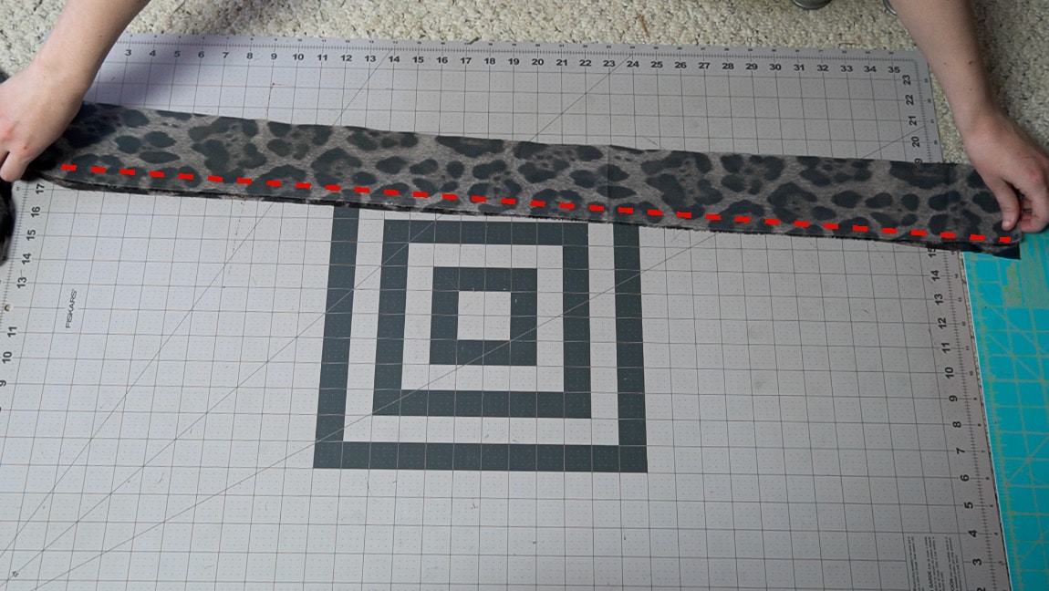 fold the belt in half and sew down the length
