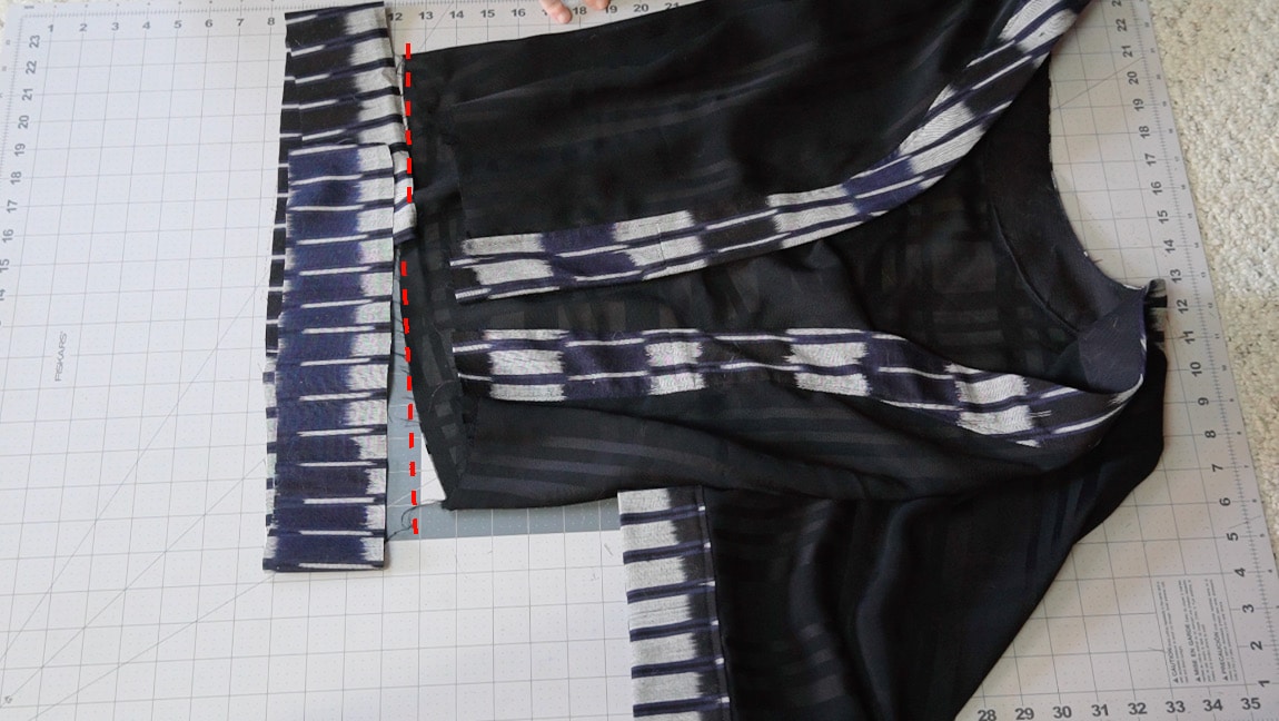 sew the bottom band to the jacket