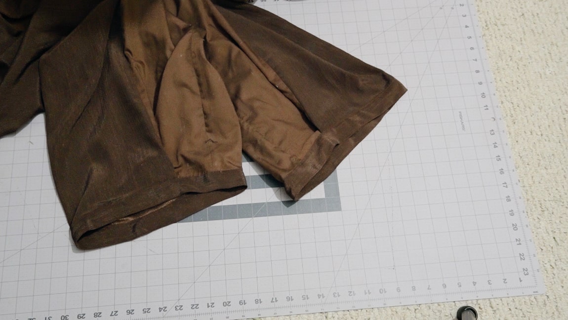 fold the cuffs and sew them