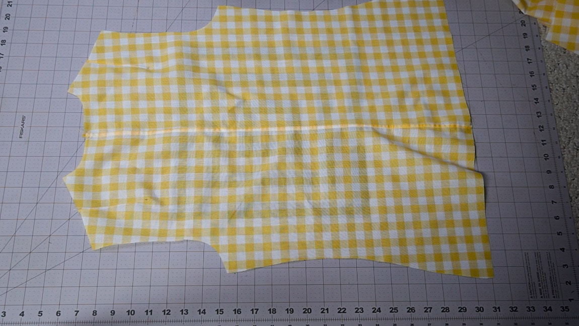 sew the back center