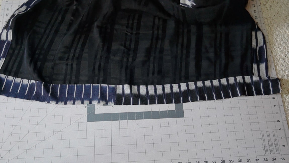 sew the bottom band to the jacket