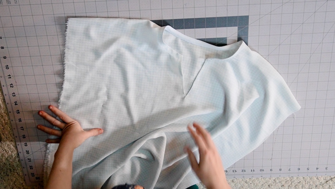 use bias tape to finish the neckline