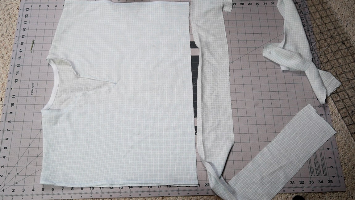 sew the ties to the shirt