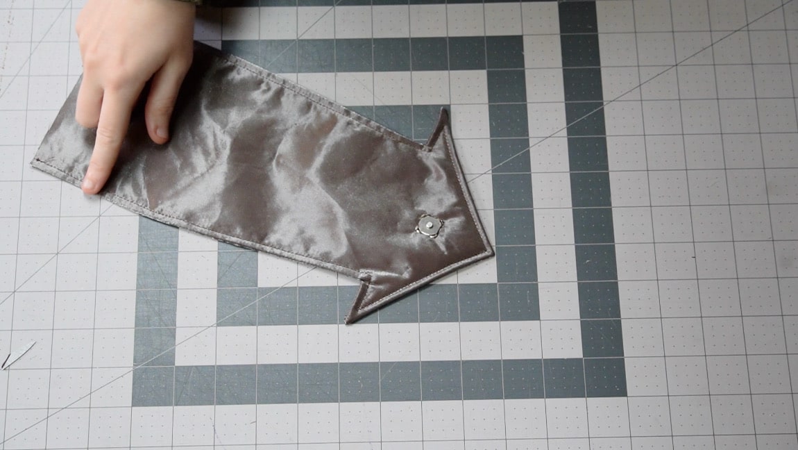 press and top stitch arrows