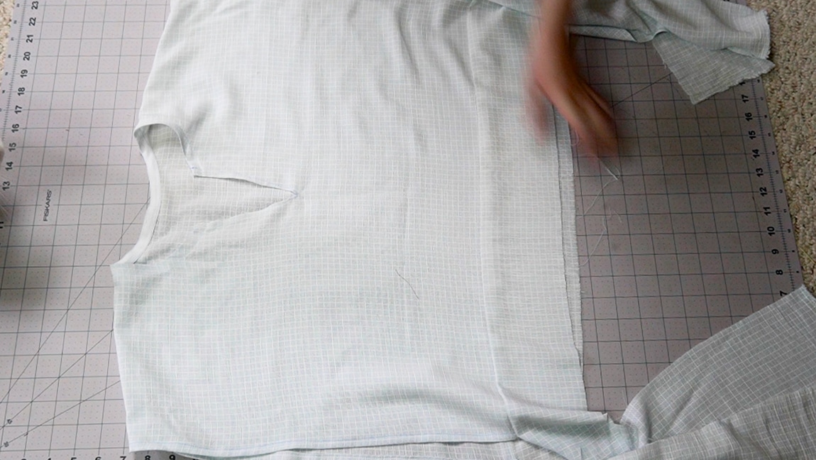 sew the ties to the shirt