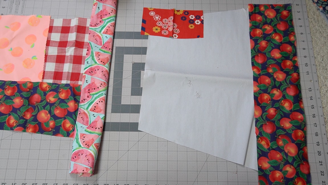 arrange your fabric scraps