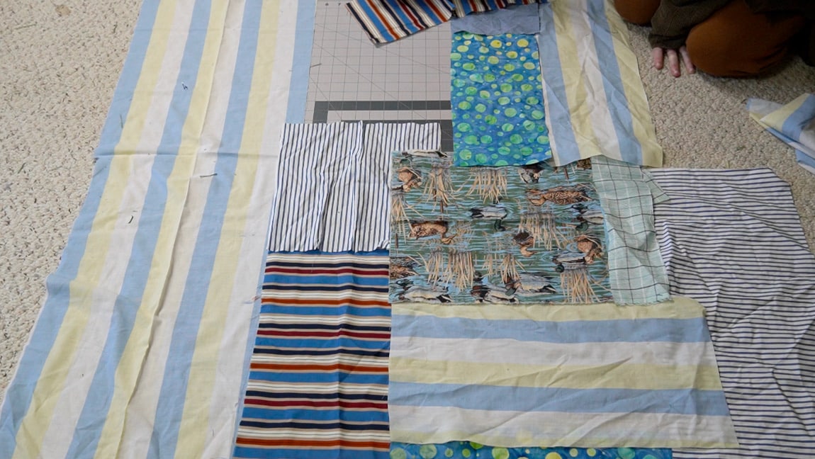 arrange your scraps into a collage
