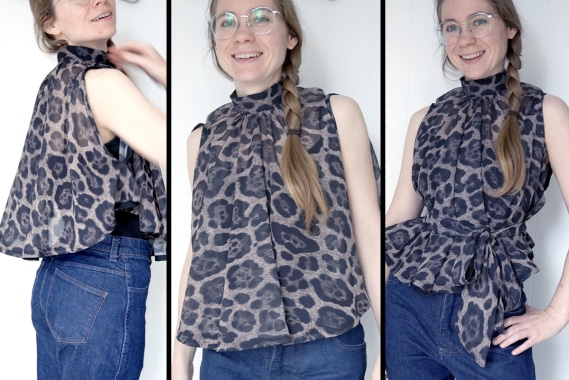 leopard print circle shirt