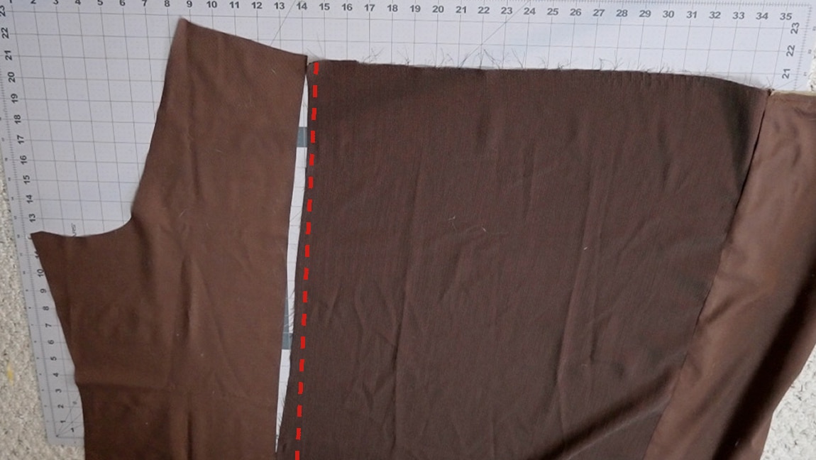 sew the back to the rectangle