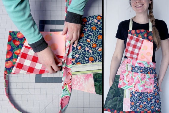 scrap fabric apron