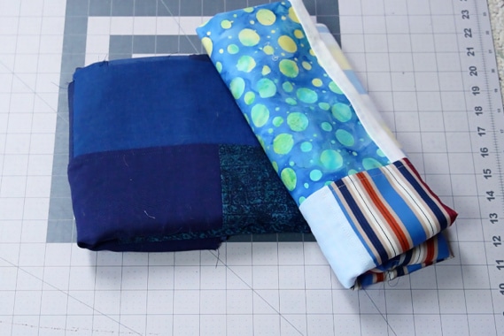 folded scrap yards of fabric