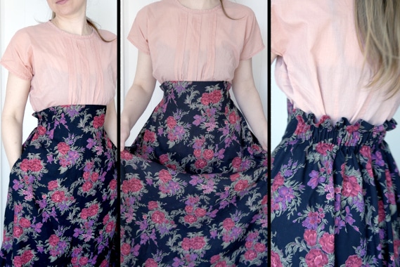 empire waist skirt with elastic back
