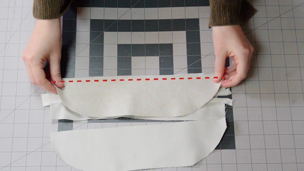 sew upper lining