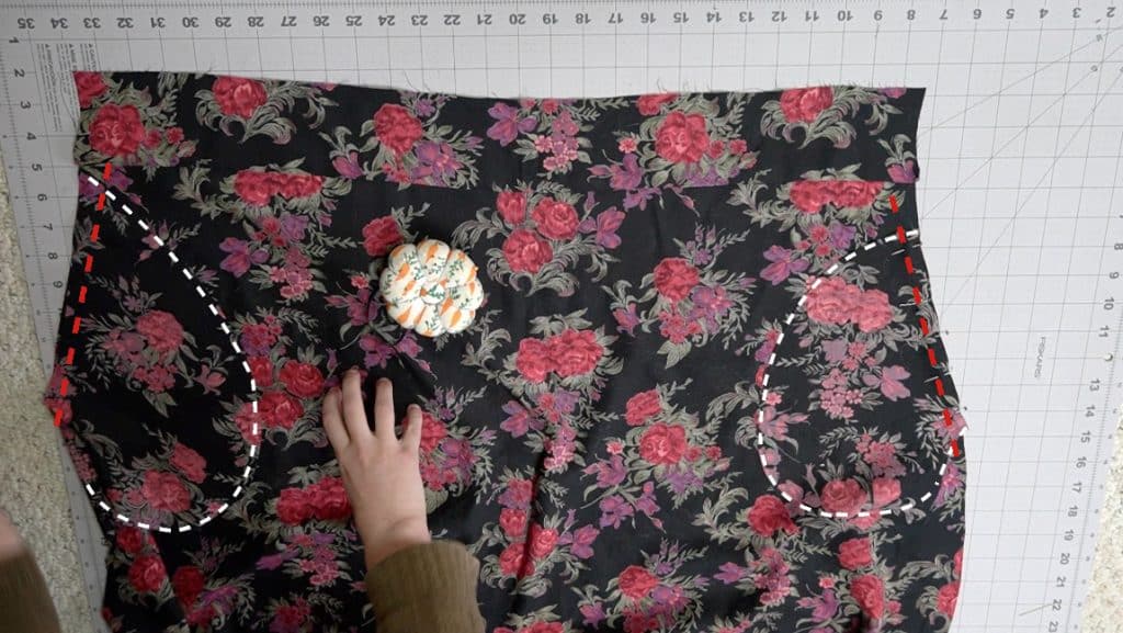 sew the pockets on the front and back