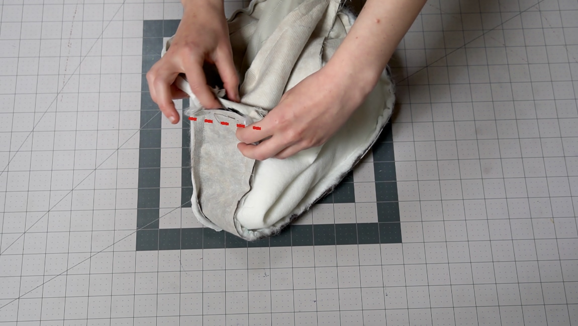 sew the side of the bag