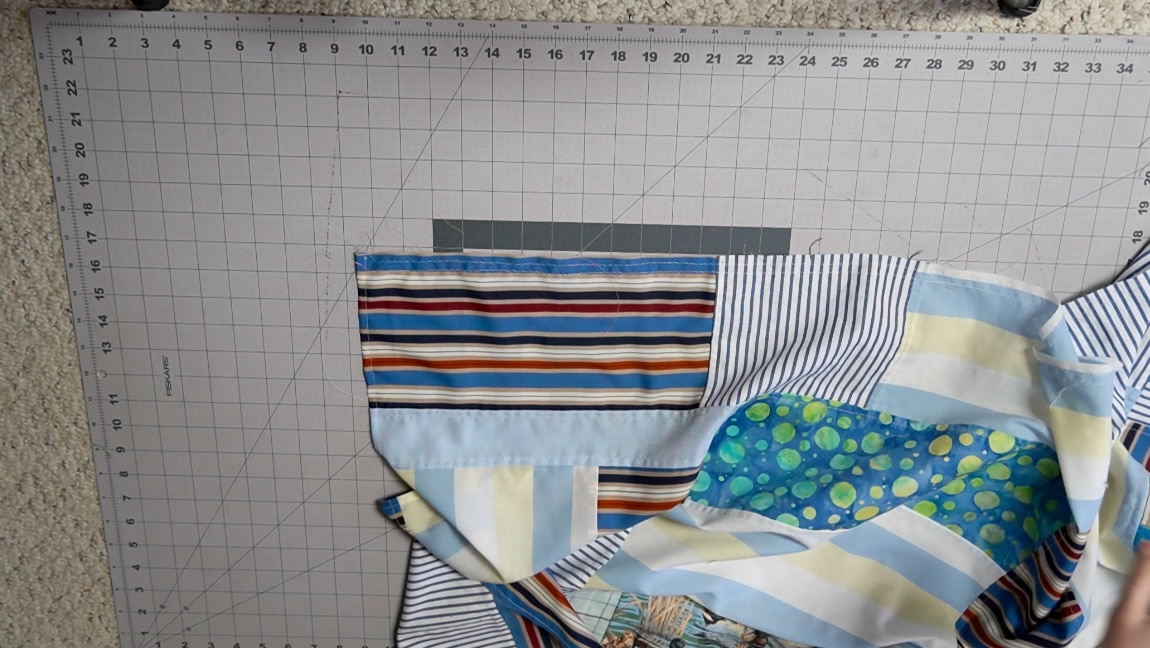 add gathering stitches to the top of the skirt