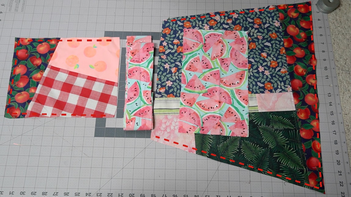 hem the bib and skirt