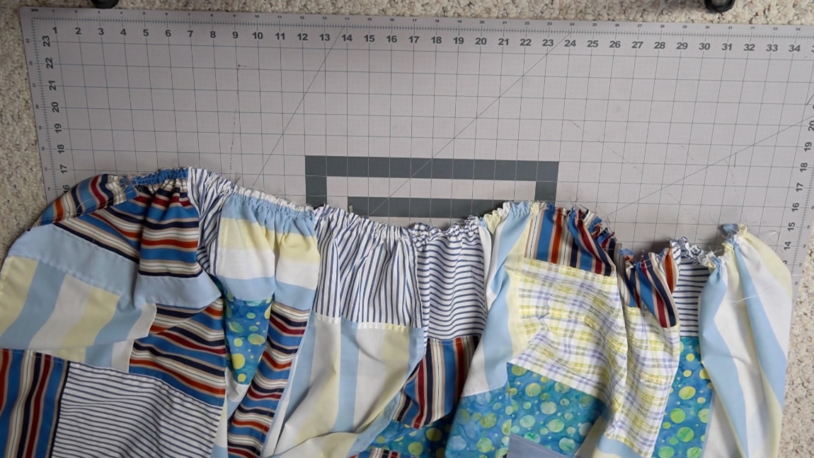 gather the top of the skirt