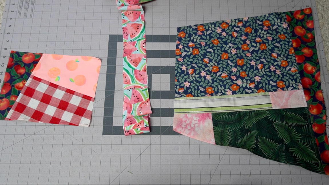 hem the bib and skirt